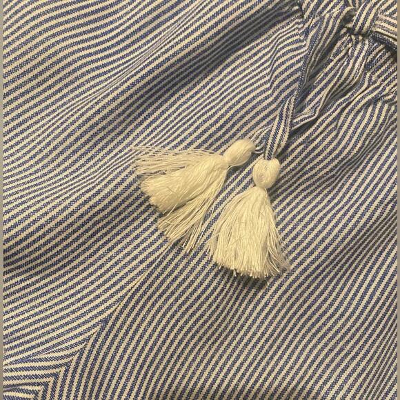 JAPNA KIDS Pinstripe Embroidered Tassel Shorts Girls 10 - Picture 4 of 5